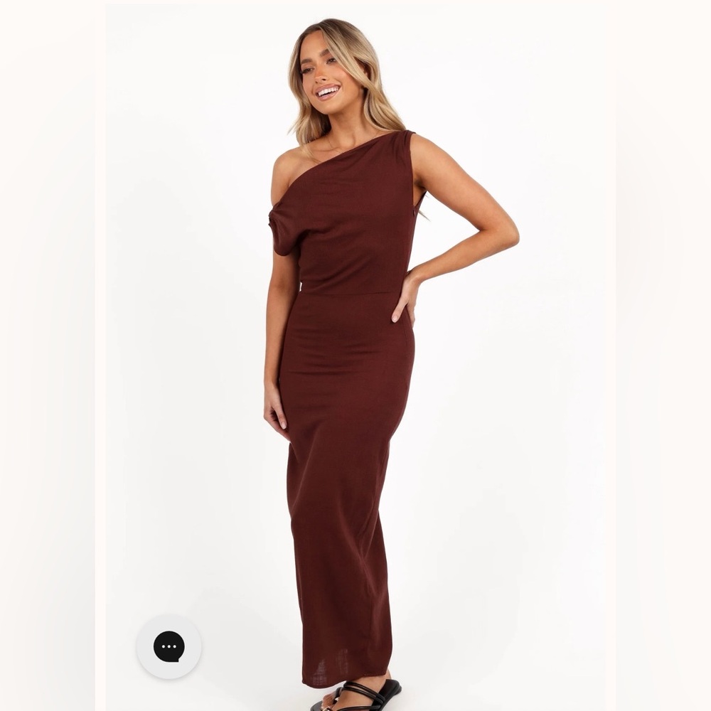 Petal & Pup Chocolate Brown Kassie Off Shoulder Dress Multiple Sizes NWOT